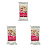 Fondant FunCakes au goût de citron : Goût délicieux, texture onctueuse, facile à étaler, fondant roulé, parfait pour les gâteaux, cupcakes et biscuits. Halal, casher et sans gluten. 250 g (lot de 3) Pâte à sucre Naty Shop 250 G (lot de 3) Citron