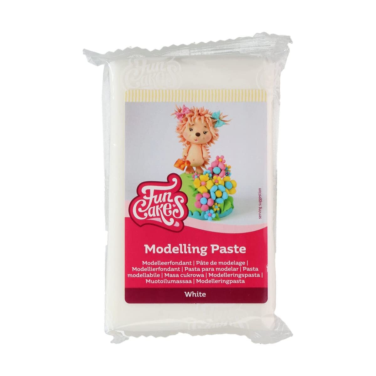 Pâte à Modeler FunCakes Blanche : Parfaite pour modeler des figurines, des dessus de gâteaux et des volants. Fort, lisse et souple. Halal, casher et sans gluten. 250 g. (lot de 2) Naty Shop Pâte à sucre blanche 250 grammes