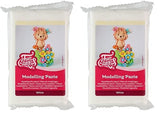 Pâte à Modeler FunCakes Blanche : Parfaite pour modeler des figurines, des dessus de gâteaux et des volants. Fort, lisse et souple. Halal, casher et sans gluten. 250 g. (pack de 2) Naty Shop Pâte à sucre blanche 250 grammes (pack de 2)