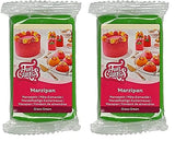 Pâte à Sucre Amande FunCakes (Massepain Hollandais) Vert Herbe : Facile à utiliser et onctueuse, parfaite pour décorer les gâteaux, halal, casher et sans gluten 250g (pack de 2) Naty Shop Pâte à Sucre Vert Herbe 250G (pack de 2)