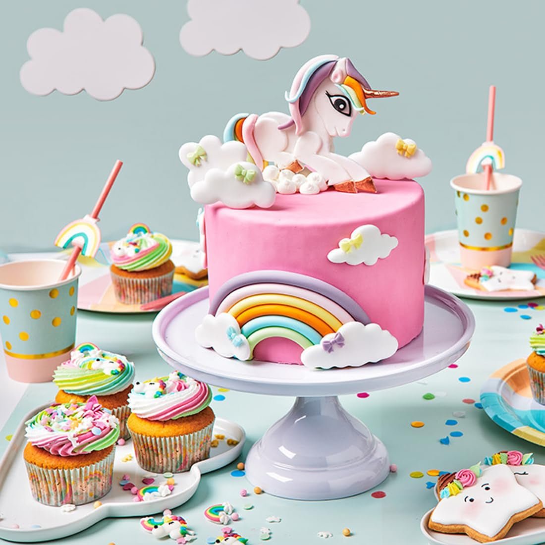 FunCakes Roll Fondant Bright White : Facile à utiliser, lisse, flexible, souple et malléable, parfait pour décorer des gâteaux, halal, casher et sans gluten. 5 kg (2 à 2,5 kg) de pâte à sucre Naty Shop
