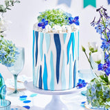 Fondant roulé FunCakes Sea Blue : facile à utiliser, lisse, flexible, souple et malléable, parfait pour décorer des gâteaux, halal, casher et sans gluten. 1 kg de pâte à sucre Naty Shop