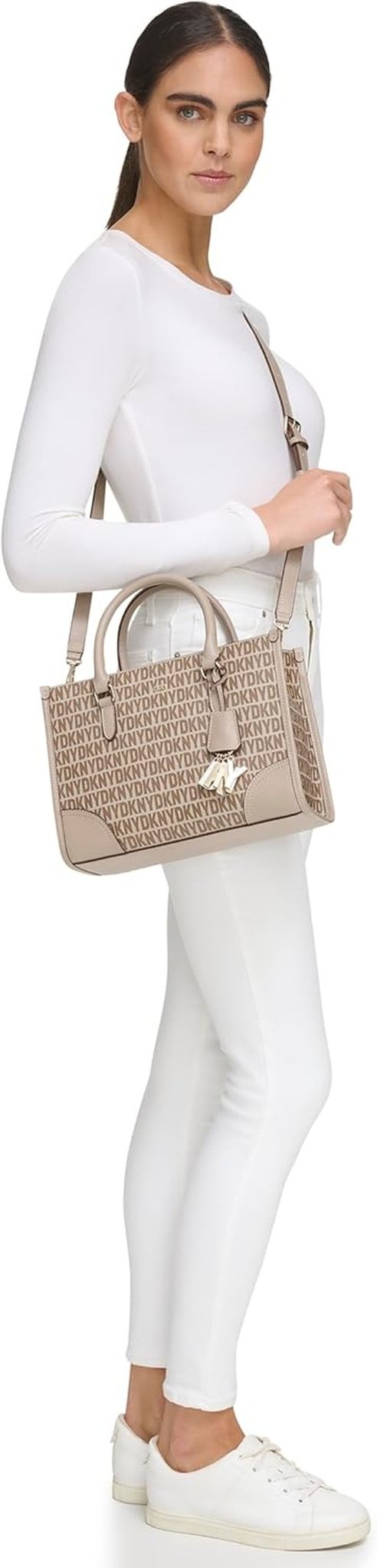 DKNY Sac fourre-tout décontracté pour femme, Chino/Toffee Sacs pour femme Naty Shop