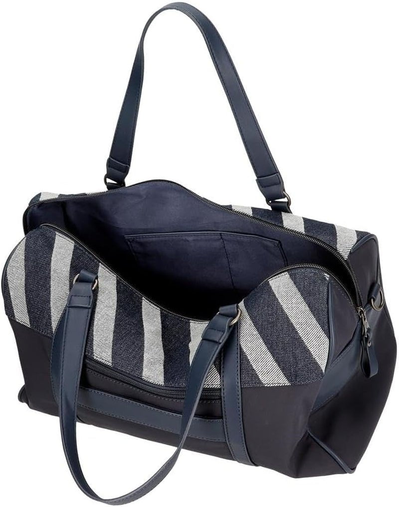 Pepe Jeans Celine Sac de voyage, Bleu, 40 x 25 x 20 cm, Polyester, avec détails en simili cuir, 20 L, by Joumma Bags, Bleu, Sac de voyage Bagages et équipement de voyage Naty Shop