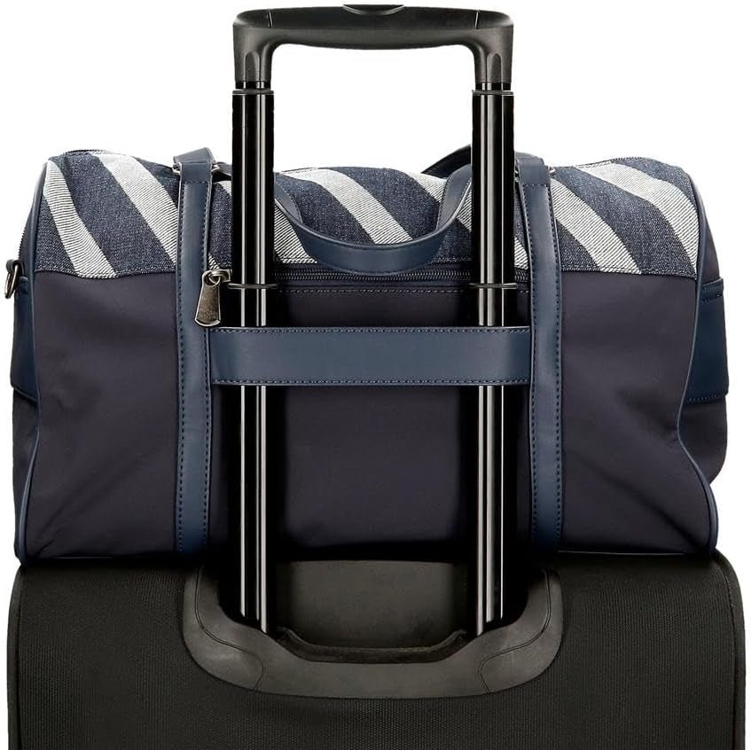 Pepe Jeans Celine Sac de voyage, Bleu, 40 x 25 x 20 cm, Polyester, avec détails en simili cuir, 20 L, by Joumma Bags, Bleu, Sac de voyage Bagages et équipement de voyage Naty Shop