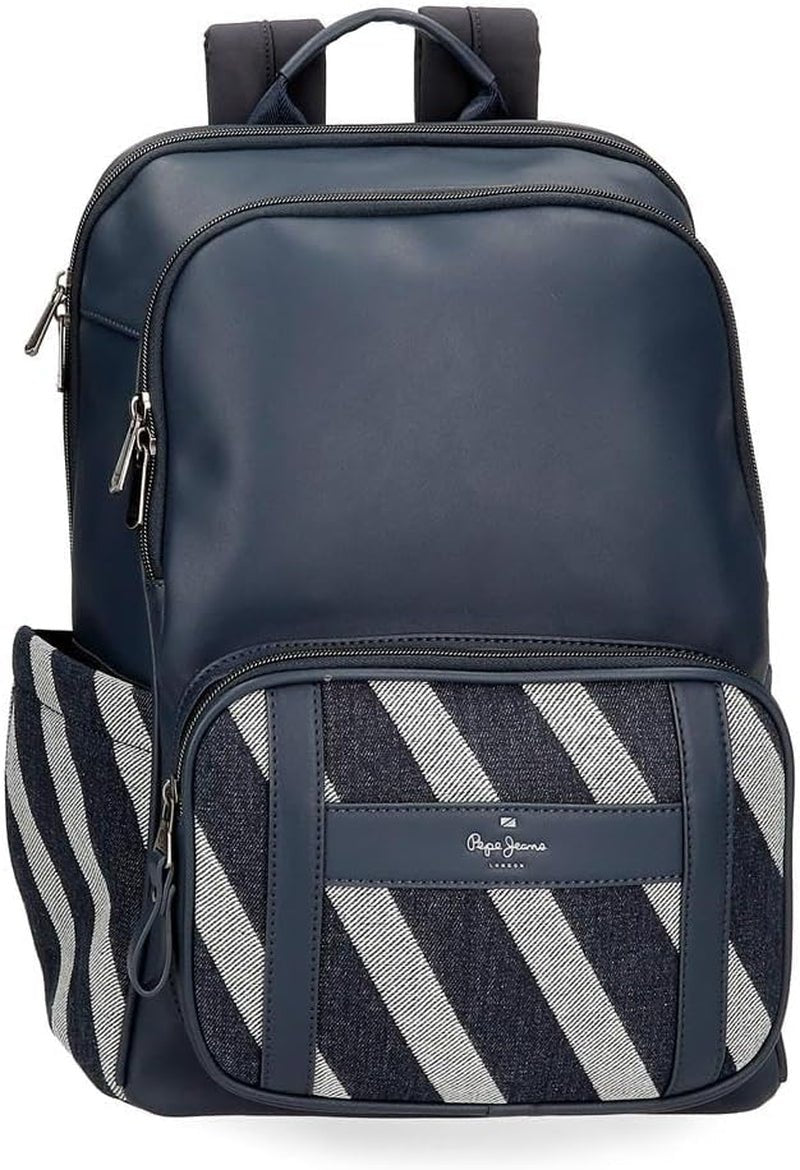 Pepe Jeans Celine Sac de voyage, Bleu, 40 x 25 x 20 cm, Polyester, avec détails en simili cuir, 20 L, par Joumma Bags, Bleu, Sac de voyage Bagages et équipement de voyage Naty Shop Sac à dos