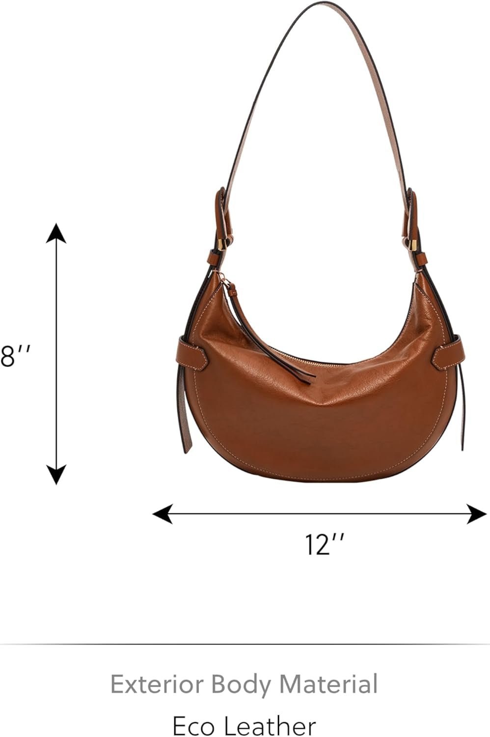 Sac pour femme Fossil - Harwell Eco Leather Hobo, ZB1847200 - 30,5 cm L x 8,9 cm l x 20,3 cm H Sacs pour femmes Naty Shop