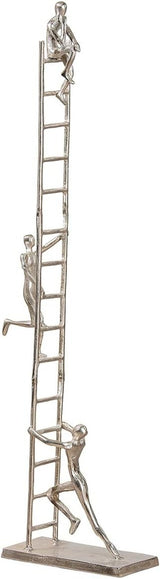 GILDE Deko große Figur Skulptur XXL - sculpture décorative argentée en aluminium couleur : argent - décoration salon cadeau d'anniversaire hauteur 114 cm Statuettes et sculptures Naty Shop