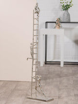 GILDE Deko große Figur Skulptur XXL - sculpture décorative argentée en aluminium couleur : argent - décoration de salon cadeau d'anniversaire hauteur 114 cm Statuettes et sculptures Naty Shop argent Hauteur 114 cm