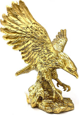 Statue d'ornements en résine d'aigle royal, sculpture d'aigle royal moderne, décoration de bureau à domicile, décoration de bureau (doré 1) Statuettes et sculptures Naty Shop