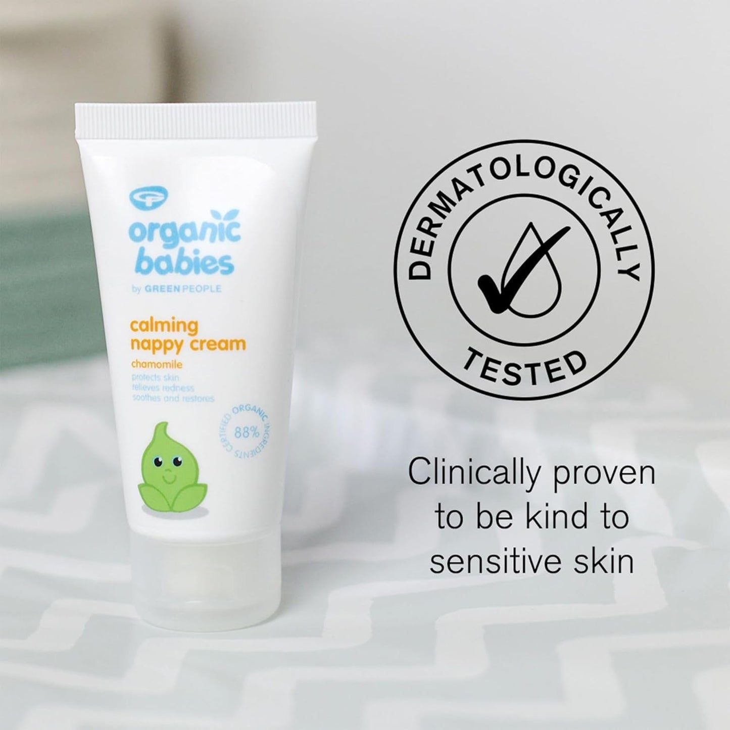 Green People - Crème apaisante pour couches pour bébé - Oxyde de zinc naturel et biologique - Respectueux de l'eczéma - Sans parabène, 50 ml Enfants - Bain et soins de la peau Naty Shop