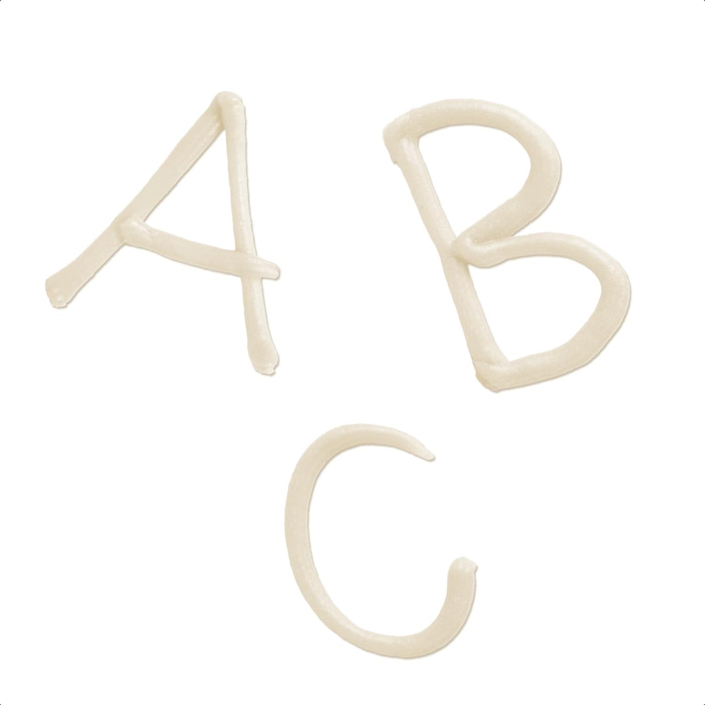 Günthart BackDecor 25 g Lettres en sucre BLANC pour chaque dessert en couleur sucre blanc pour de belles lettres et motifs, 1 paquet (25 g) Pâte à sucre Naty Shop