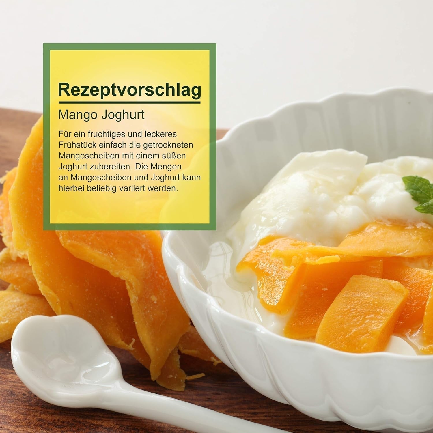 Mangue séchée Howa - fruits secs de qualité biologique, naturels et sans soufre - idéal pour cuisiner, pâtisserie ou comme collation saine - tranches de mangue - sans sucre - 1000 g de produits déshydratés Naty Shop