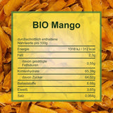 Mangue séchée Howa - fruits secs de qualité biologique, naturels et sans soufre - idéal pour cuisiner, pâtisserie ou comme collation saine - tranches de mangue - sans sucre - 1000 g de produits déshydratés Naty Shop