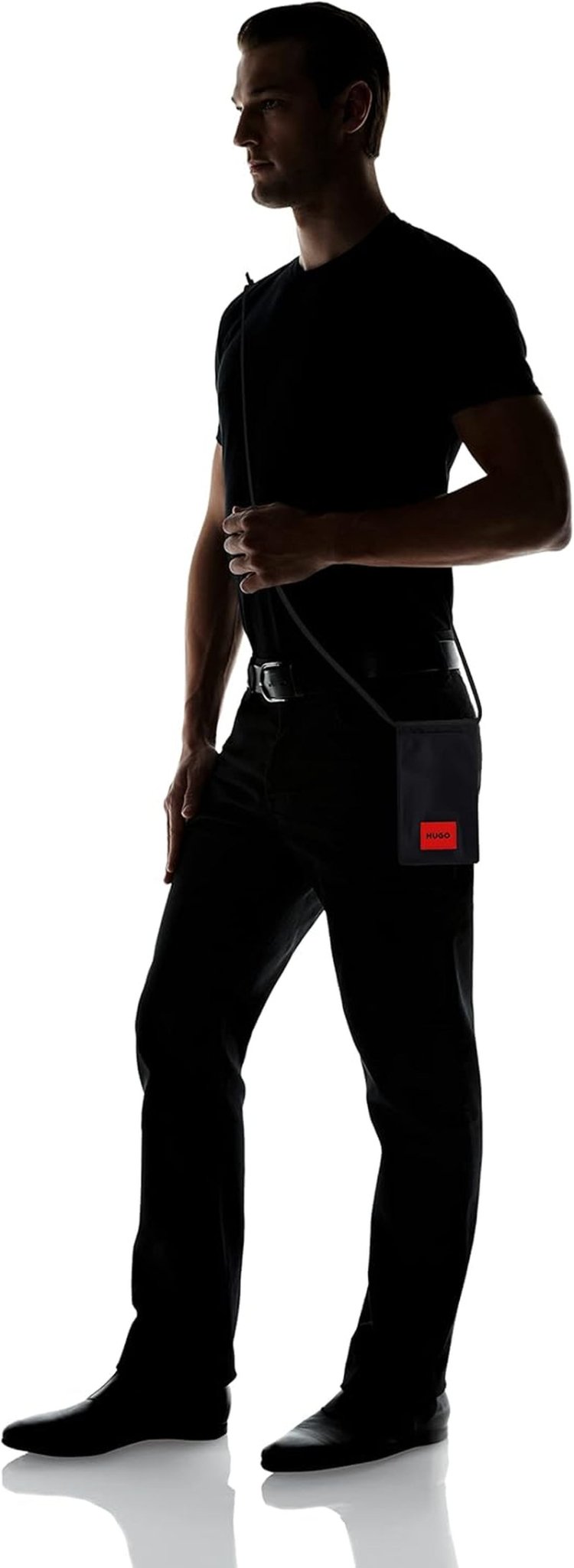 HUGO Ethon 2.0N_Neck p Porte-téléphone pour hommes, Black1 Portefeuille pour hommes Naty Shop