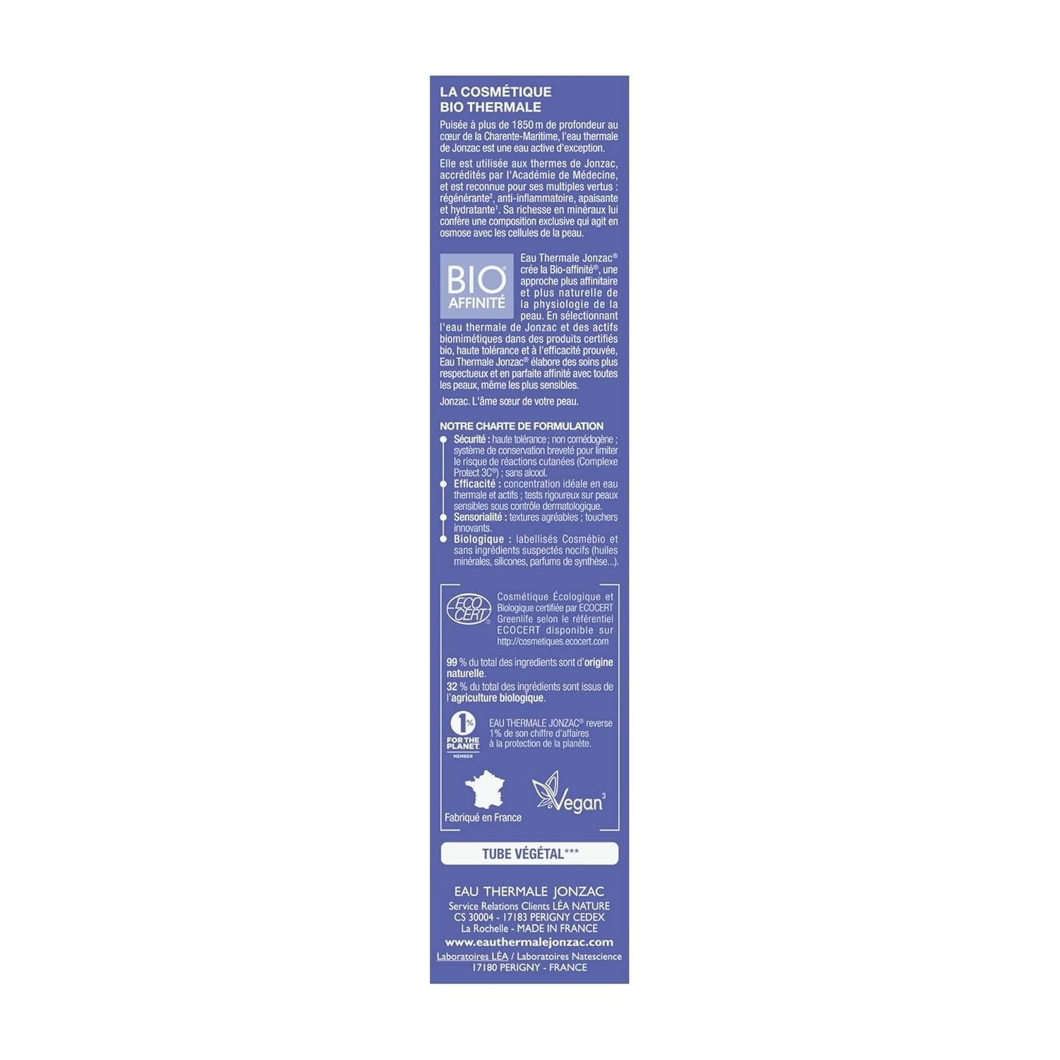 Jonzac Bébé Crème Cara 40 ml Enfant - Bain et Soin Naty Shop