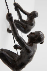 JOTEX Grimpeuses Féminines Figurines décoratives, lot de 2, marron rouille Statuettes et sculptures Naty Shop