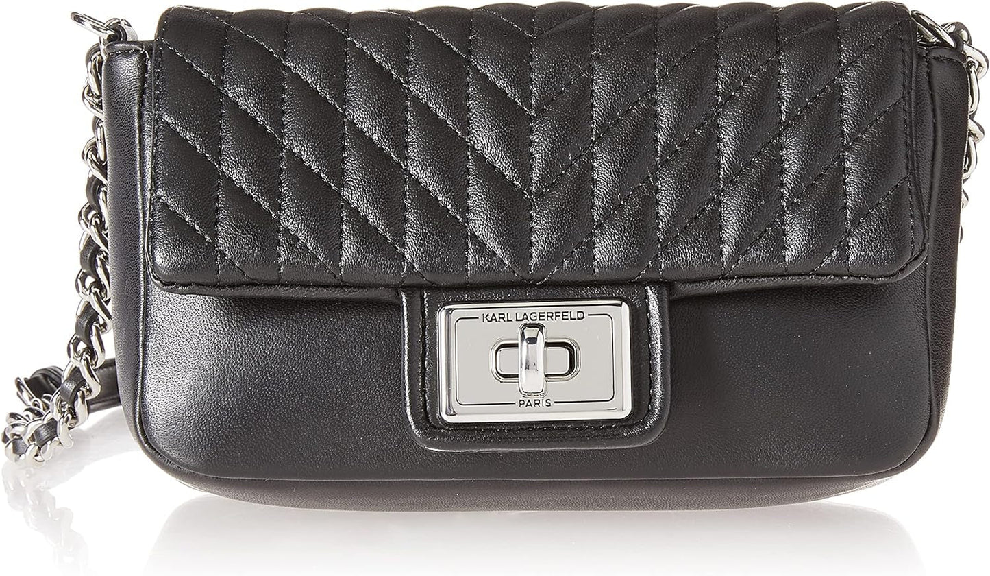KARL LAGERFELD Sac bandoulière Agyness Sacs Femme Naty Shop Noir/Argent