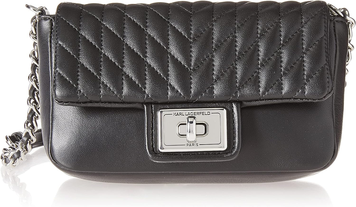 KARL LAGERFELD Sac bandoulière Agyness Sacs Femme Naty Shop Noir/Argent
