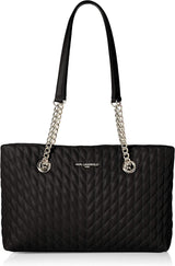 KARL LAGERFELD Sac Cabas Karolina Femme Naty Shop Sacs Noir/Argent Taille Unique
