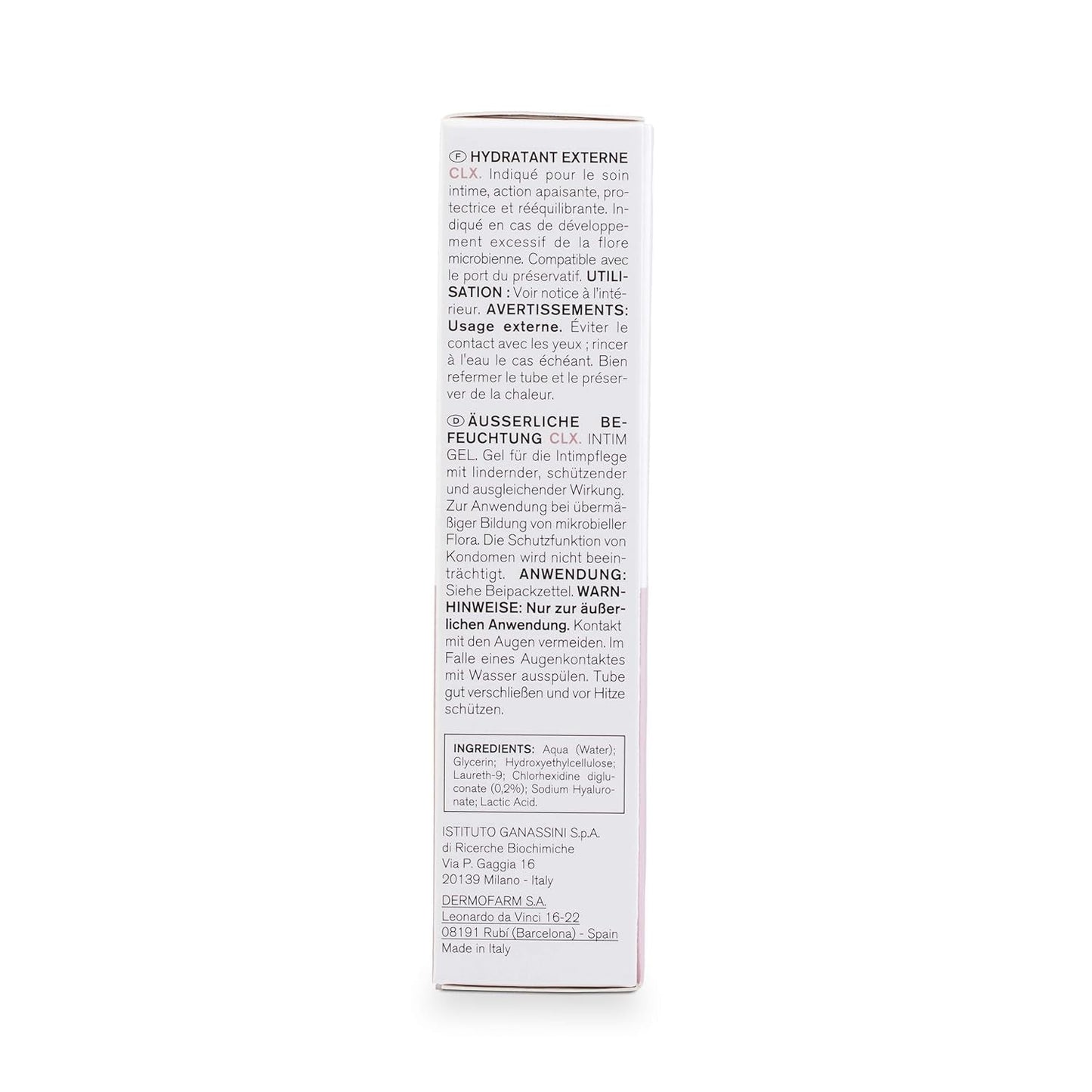 Lab - Crème hydratante externe CLX, Crème hydratante zones intimes externes, Chlorhexidine et aloe vera, Hypoallergénique, Sans Paraben, Testée dermatologiquement et gynécologiquement - 30 ml Enfants - Bains et Soin Naty Shop