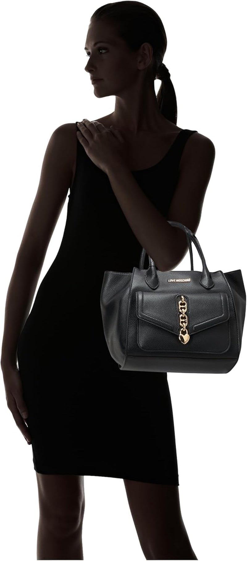 Love Moschino Sac à Bandoulière Noir, Taille Unique Sacs Femme Naty Shop