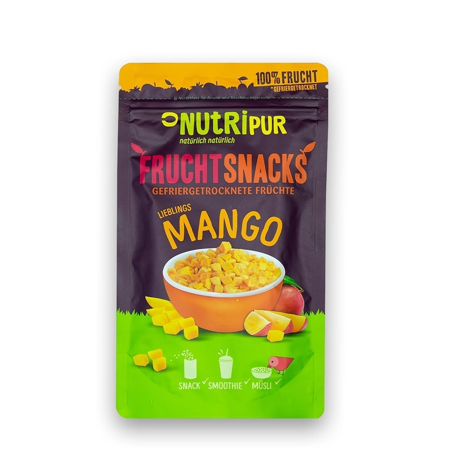 Mangue lyophilisée : 100g de fruits lyophilisés à partir de morceaux tendres de mangue sans sucre ajouté - mangue séchée - mangue séchée - fruits secs - fruits secs de NutriPur Produits déshydratés Naty Shop Titre par défaut