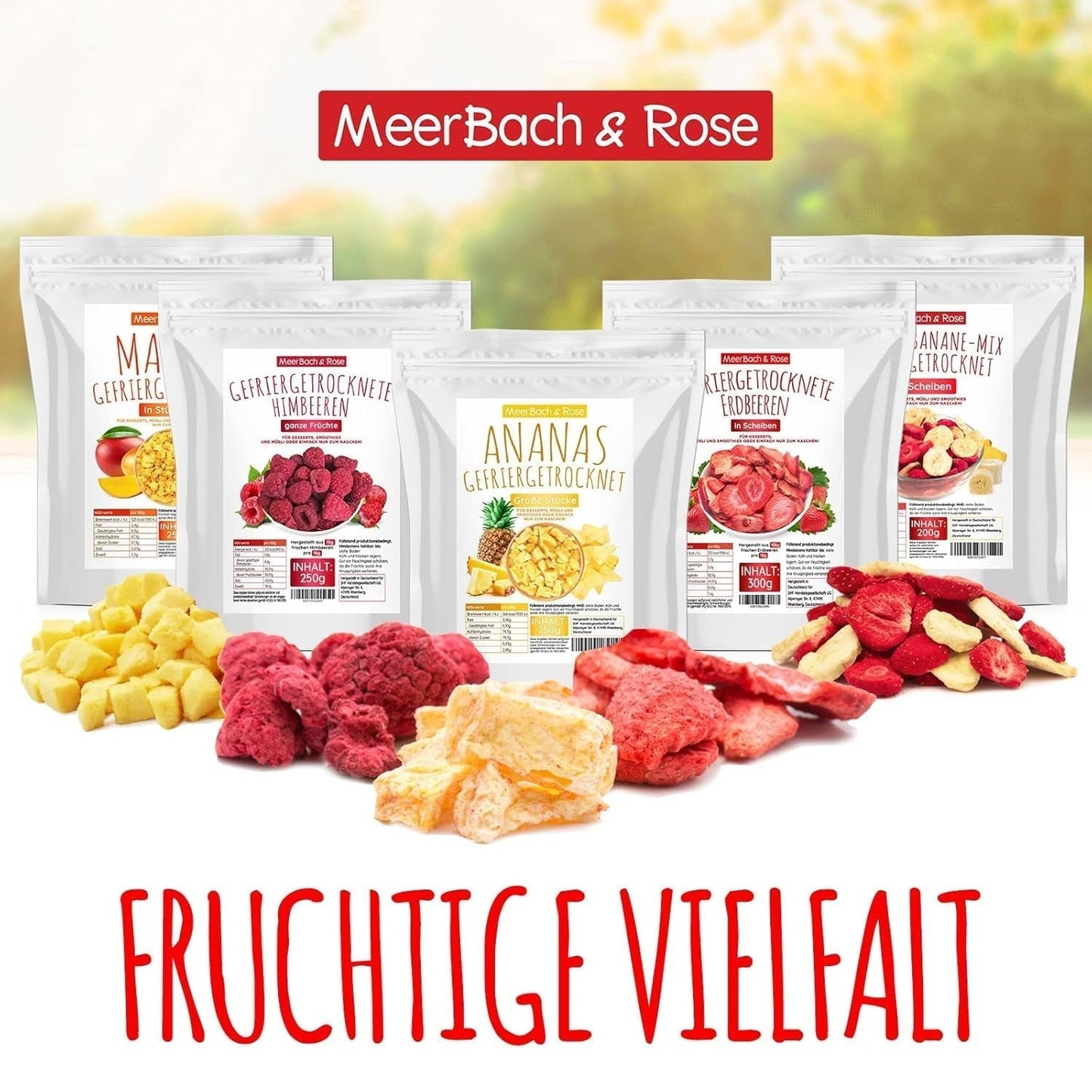 Mangue lyophilisée, 250g de fruits lyophilisés, sans additifs, fruité, fabriqué en Allemagne Produits déshydratés Naty Shop