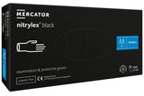 Gants en nitrile noirs non poudrés Nitrilex 100pcs, taille S Nati Shop