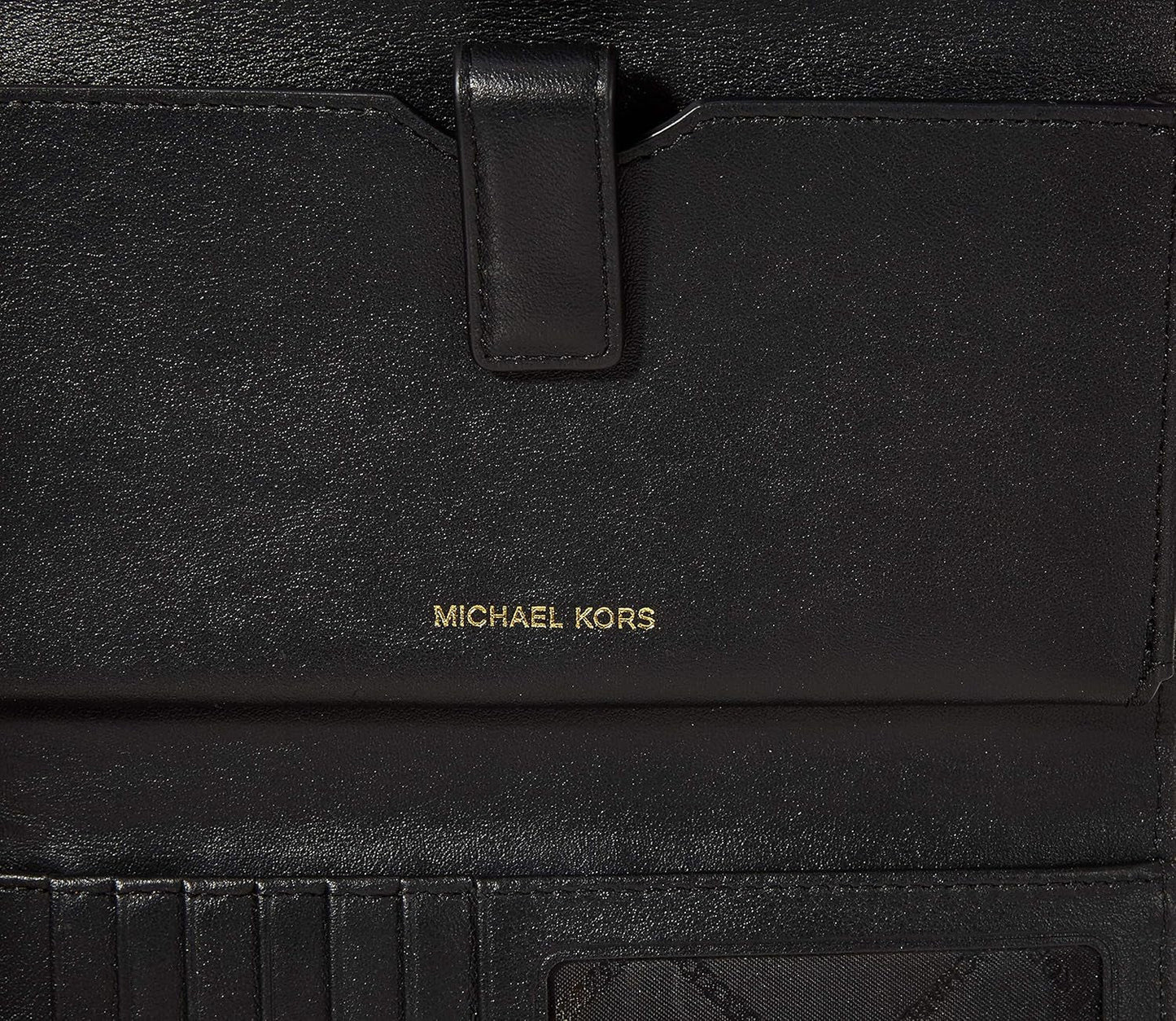Michael Kors Money Pieces Porte-cartes de crédit femme, Marrón (Bagage), 2,5x9,5x11,4 cm (L x H) Portefeuille femme Naty Shop