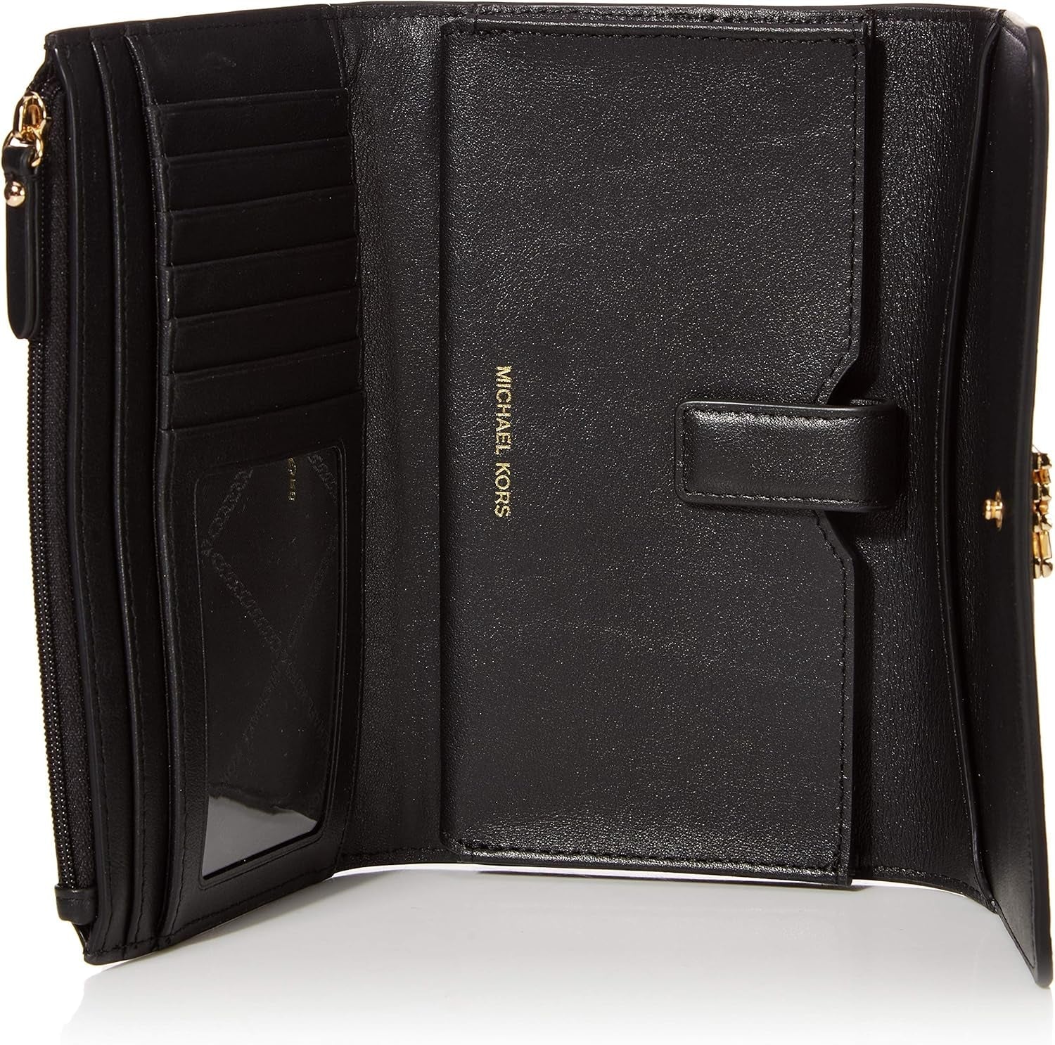 Michael Kors Money Pieces Porte-cartes de crédit femme, Marrón (Bagage), 2,5x9,5x11,4 cm (L x H) Portefeuille femme Naty Shop