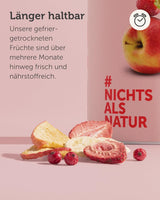 Mélange de fruits lyophilisés BUAH® | Fraises, bananes, pommes et groseilles lyophilisées sans sucre ajouté | 100% fruits | Vegan, sans gluten, sans lactose (140g) Produits déshydratés Naty Shop