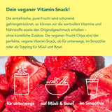 Chips lyophilisées Mono - 300g de chips de fraises à base de fraises 100% naturelles - fruits tropicaux séchés - fraises séchées - snack pour muesli et desserts - chips de fraises Produits déshydratés Naty Shop