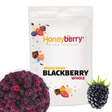 Mûres entières lyophilisées 100g - Fruits lyophilisés - Fruits secs lyophilisés - Mûres entières lyophilisées pour pâtisserie, décoration gâteaux, snacks, muesli, desserts Produits déshydratés Naty Shop 100G