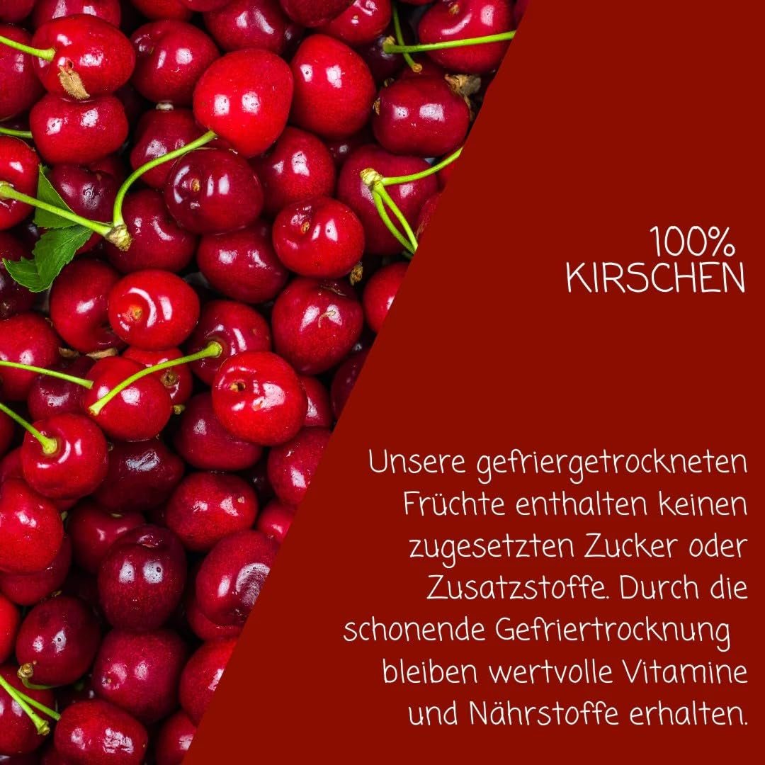 myfruits cerises amères lyophilisées, 80g, sans additifs, à partir de 100% cerises, fruits lyophilisés et déshydratés Produits déshydratés Naty Shop