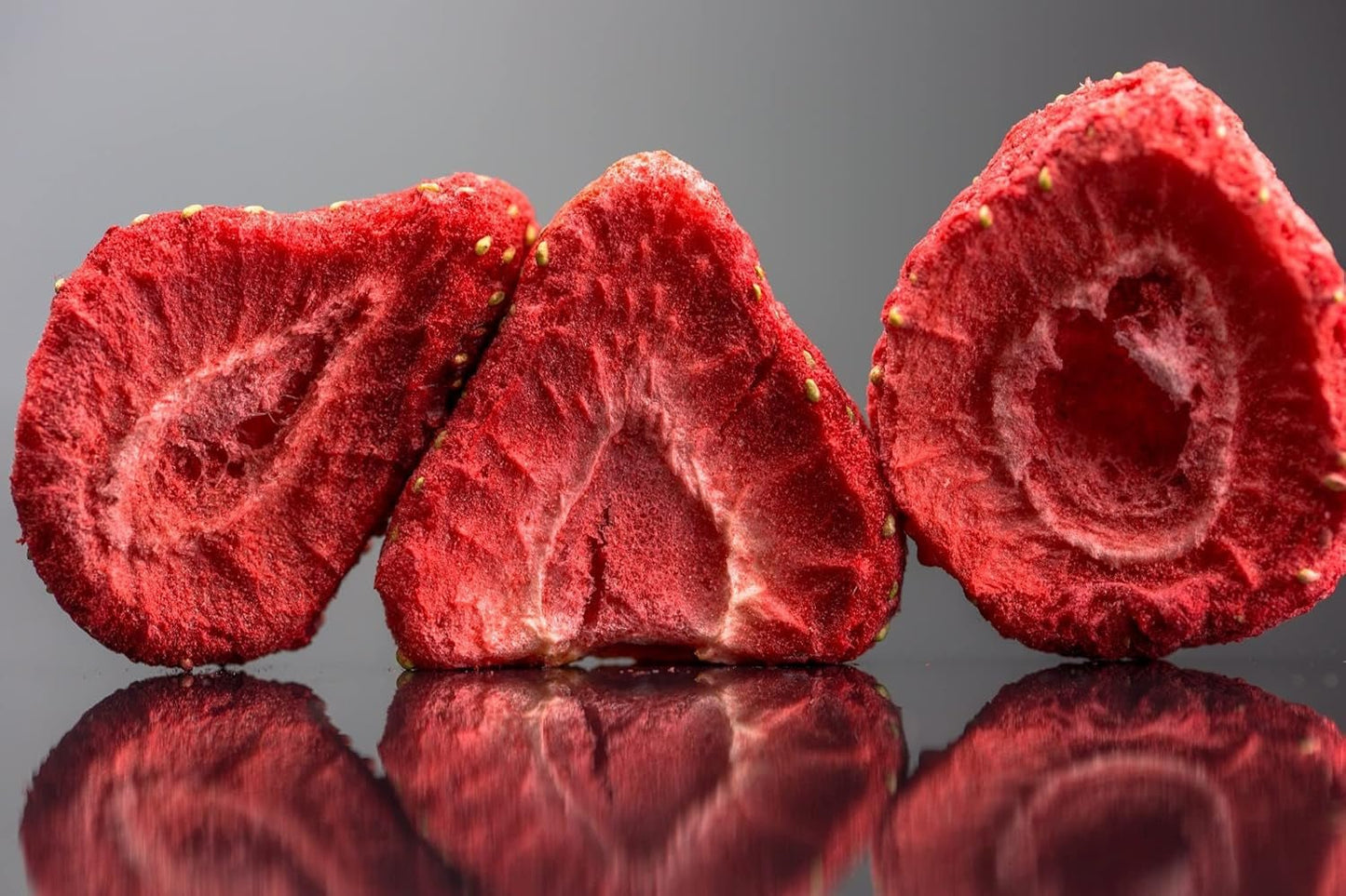 Tranches de fraises lyophilisées Mynatura I légumes I naturels I fruits secs I fruits I - légèrement séchés (1 x 350g) Produits déshydratés Naty Shop