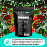 Nature Diet - Baies de Goji 1000 g | Baies séchées | Snack santé Naty Shop produits déshydratés