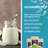 Noix de coco lyophilisée : 50g de fruits lyophilisés - bonbons vegan cubes de noix de coco sucrés - fruits naturellement séchés de NutriPur Produits déshydratés Naty Shop