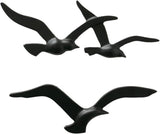 Birdy Wall Art (doré, décorations murales en métal, motif nautique, papier peint pour couloir/salon/salle à manger) 1011623 Naty Shop Statues et sculptures Noir