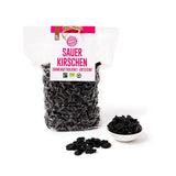 PAKKA - Cerises biologiques séchées au soleil du commerce équitable 750 g, cerises biologiques récoltées à l'état sauvage, sans pépins, non sucrées directement auprès de petits agriculteurs de Samarkand, Ouzbékistan, végétaliennes, 750 g Naty Shop Produits déshydratés variante 1 : 750 G (1 paquet)