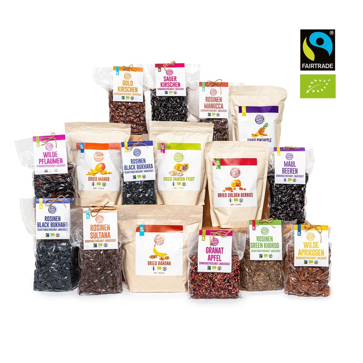 PAKKA - Raisins secs manucca géants bio équitables 1kg avec 2 - 3 graines croquantes, raisins manucca séchés au soleil, sans huile, donc collants, sans soufre, provenant de petits agriculteurs de Samarkand ouzbékistan 1000g Produits déshydratés Naty Shop