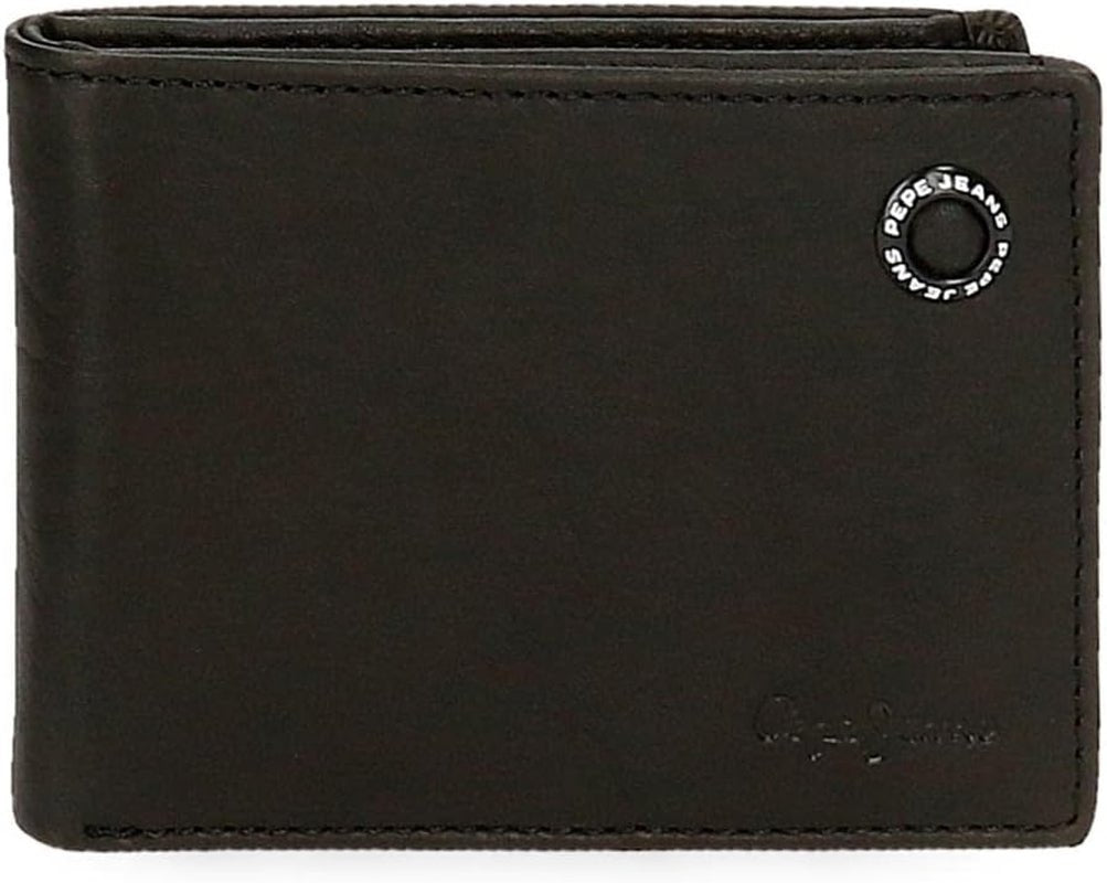 Pepe Jeans Adge Portefeuille Homme Naty Shop Portefeuille Badge Noir