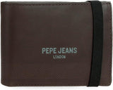 Pepe Jeans Portefeuilles profonds, sacs à main, portefeuilles, faux cuir décontracté. De Joumma Bags Portefeuille Femme Naty Shop Portefeuille Marron