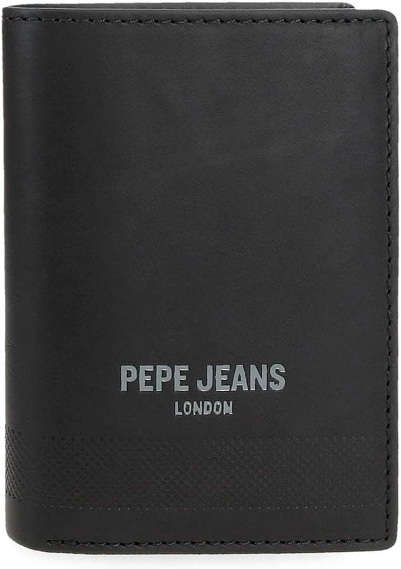 Pepe Jeans Portefeuilles profonds, sacs à main, portefeuilles, faux cuir décontracté. De Joumma Bags Naty Shop Portefeuille pour femme Noir Portefeuille profond
