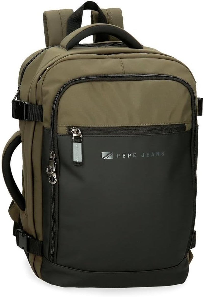 Pepe Jeans Jarvis petit sac à bandoulière vert 15x19,5x6 cm polyester avec détails en simili cuir Bagages et matériel de voyage Naty Shop Sac à dos Cabin vert foncé