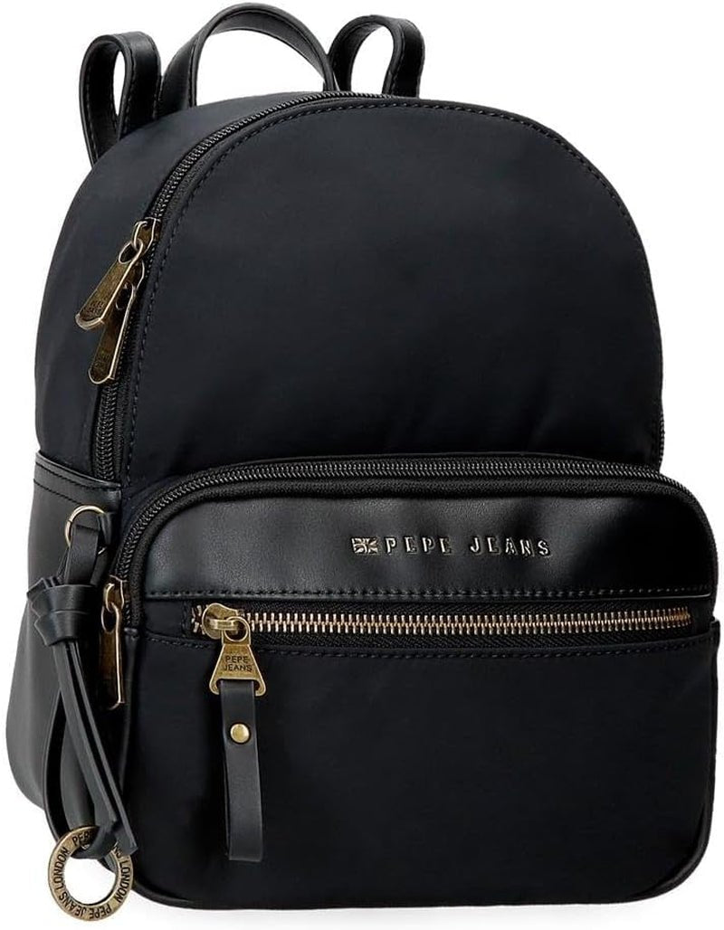 Pepe Jeans Morgan Sacs à dos décontractés Sacs de voyage Beige Noir Simili cuir pour femme par Joumma Bags Bagages et voyages Naty Shop Sac à dos noir 25