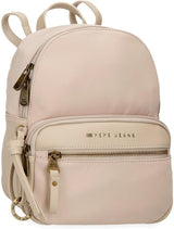 Pepe Jeans Morgan Sacs à dos décontractés Sacs de voyage Beige Noir Simili cuir pour femmes par Joumma Bags Bagages et voyages Naty Shop Sac à dos beige 25