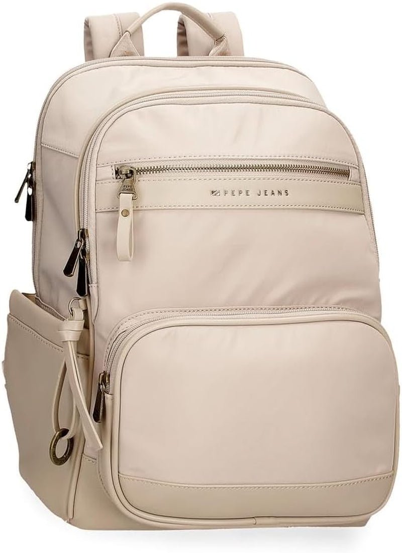 Pepe Jeans Morgan Sacs à dos décontractés Sacs de voyage Beige Noir Simili cuir pour femme Par Joumma Bags Bagages et équipement de voyage Naty Shop Beige Pc Backpack