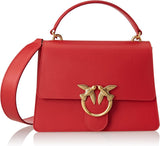 Pinko Ladies Love One Top Handle Classic Li Bag Sacs pour femmes Naty Shop R41Q_Red Garnet - Or antique
