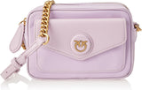 Pinko Nyllo Gate Camera CASE Sacs pour femmes NYLO recyclés Naty Shop Y48Q_Tulip violet-or antique
